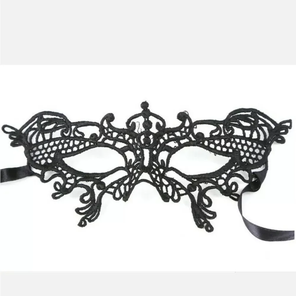 Sexy Women Lady Girl Black Lace Eye Mask for Halloween Masquerade Party US
